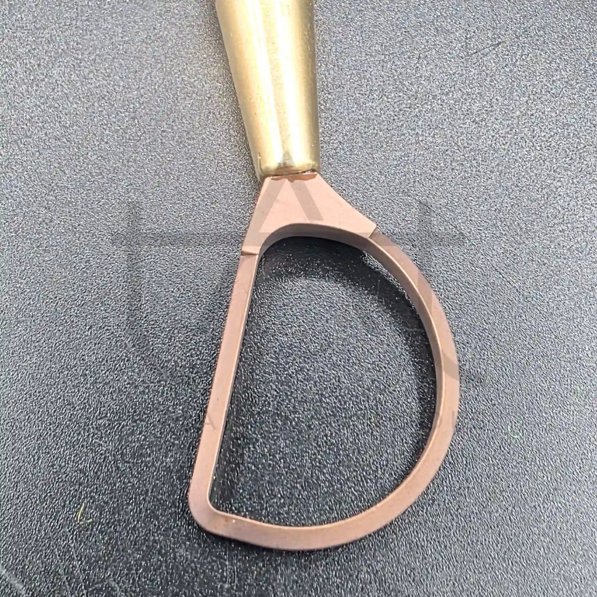 toma desde arriba de la herramienta de corte en forma de D